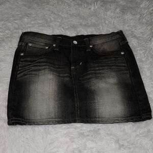 Edwin Black Denim Mini Skirt